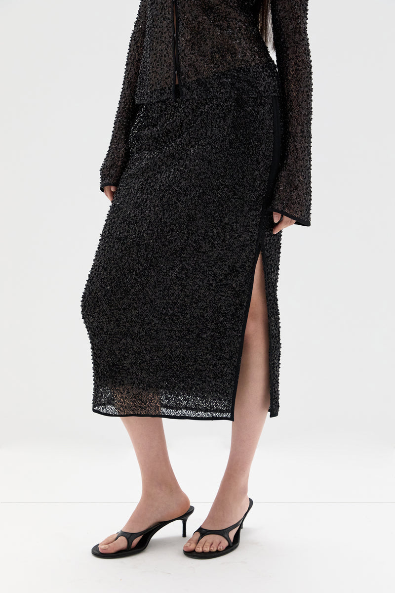 Cassia Sequin Midi Skirt