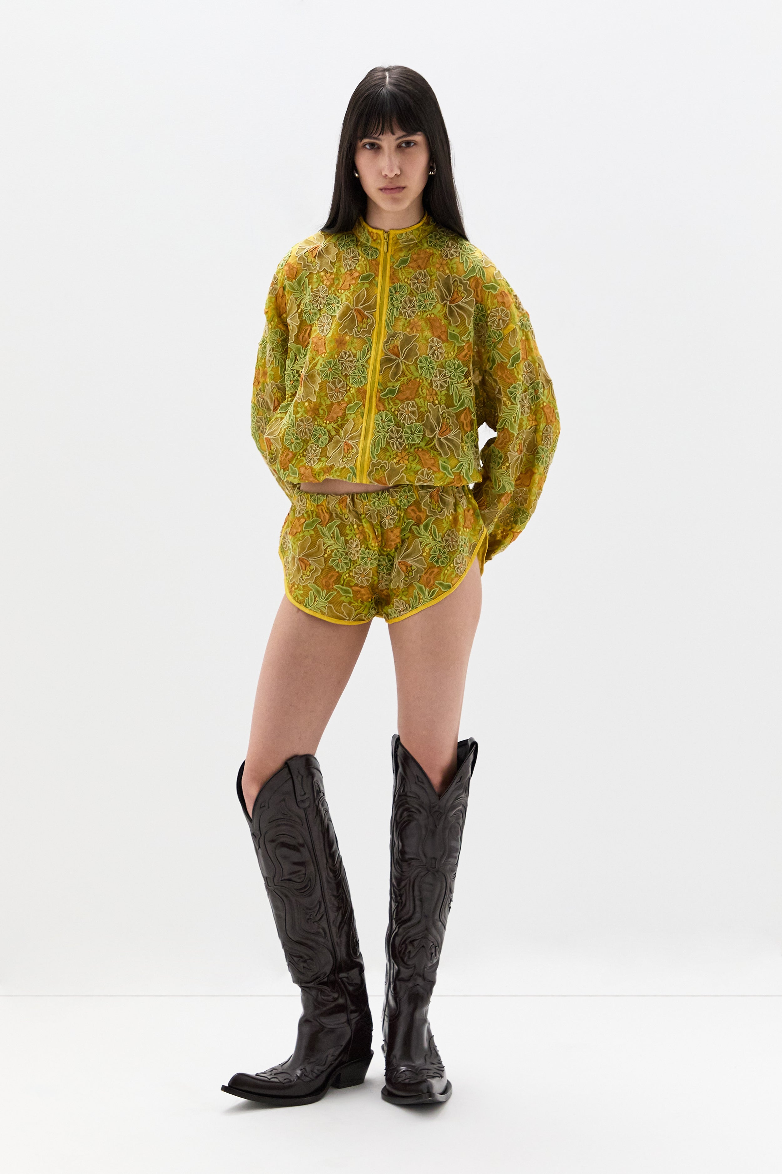 Lillie Lace Bomber Jacket