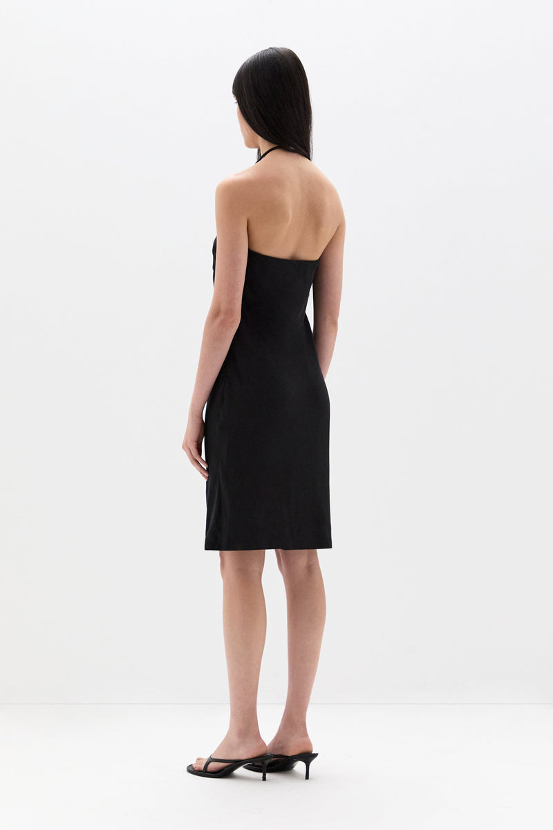 Strobe Strapless Midi Dress