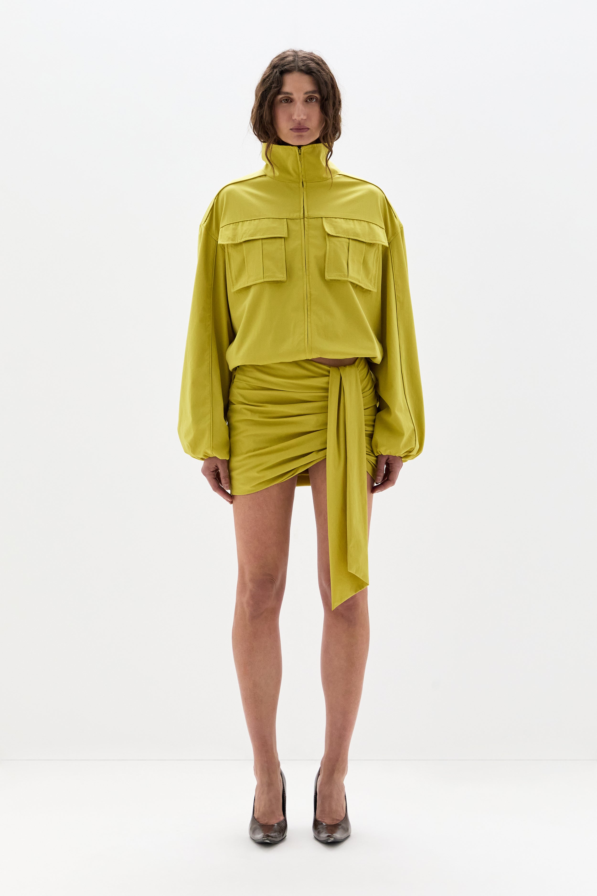 Arla Gathered Mini Skirt