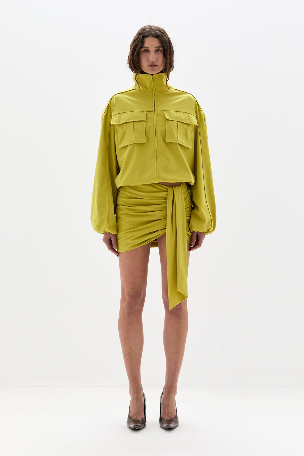 Arla Gathered Mini Skirt