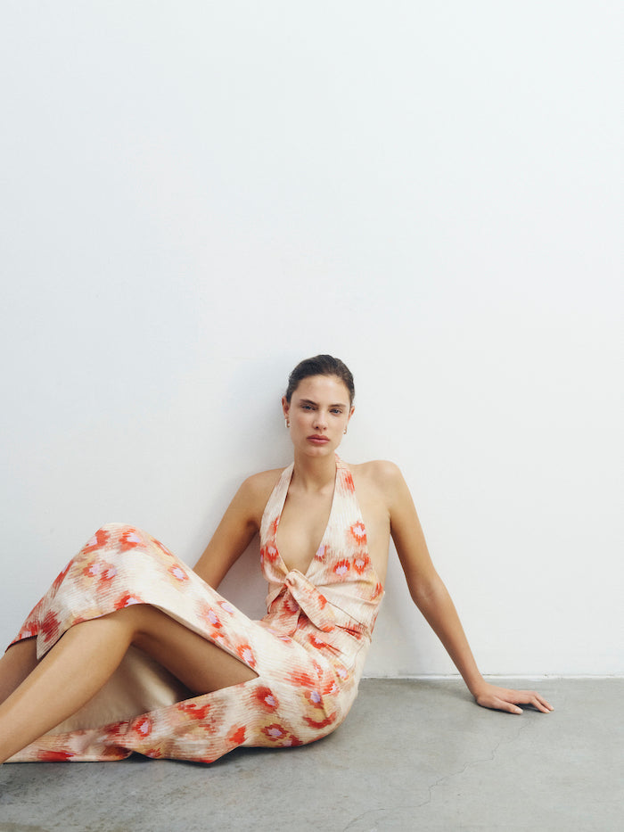 Fiorella Tie Midi Dress