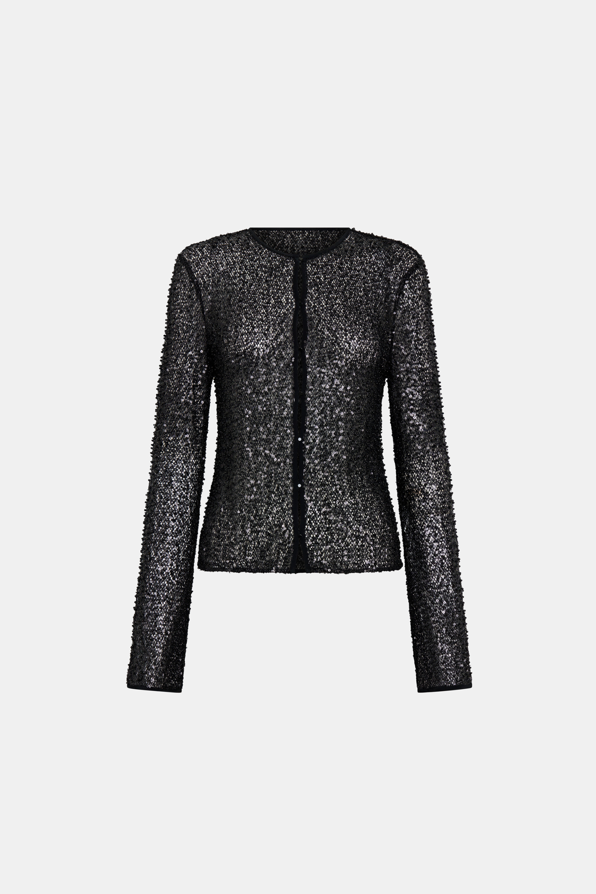 Cassia Sequin Button Down Top