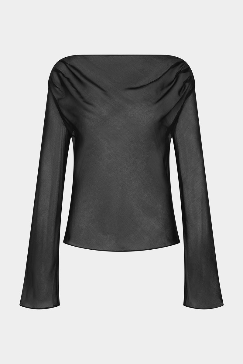 Strobe Long Sleeve Cowl Top