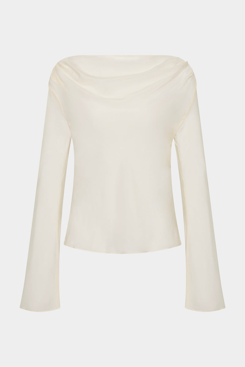 Strobe Long Sleeve Cowl Top