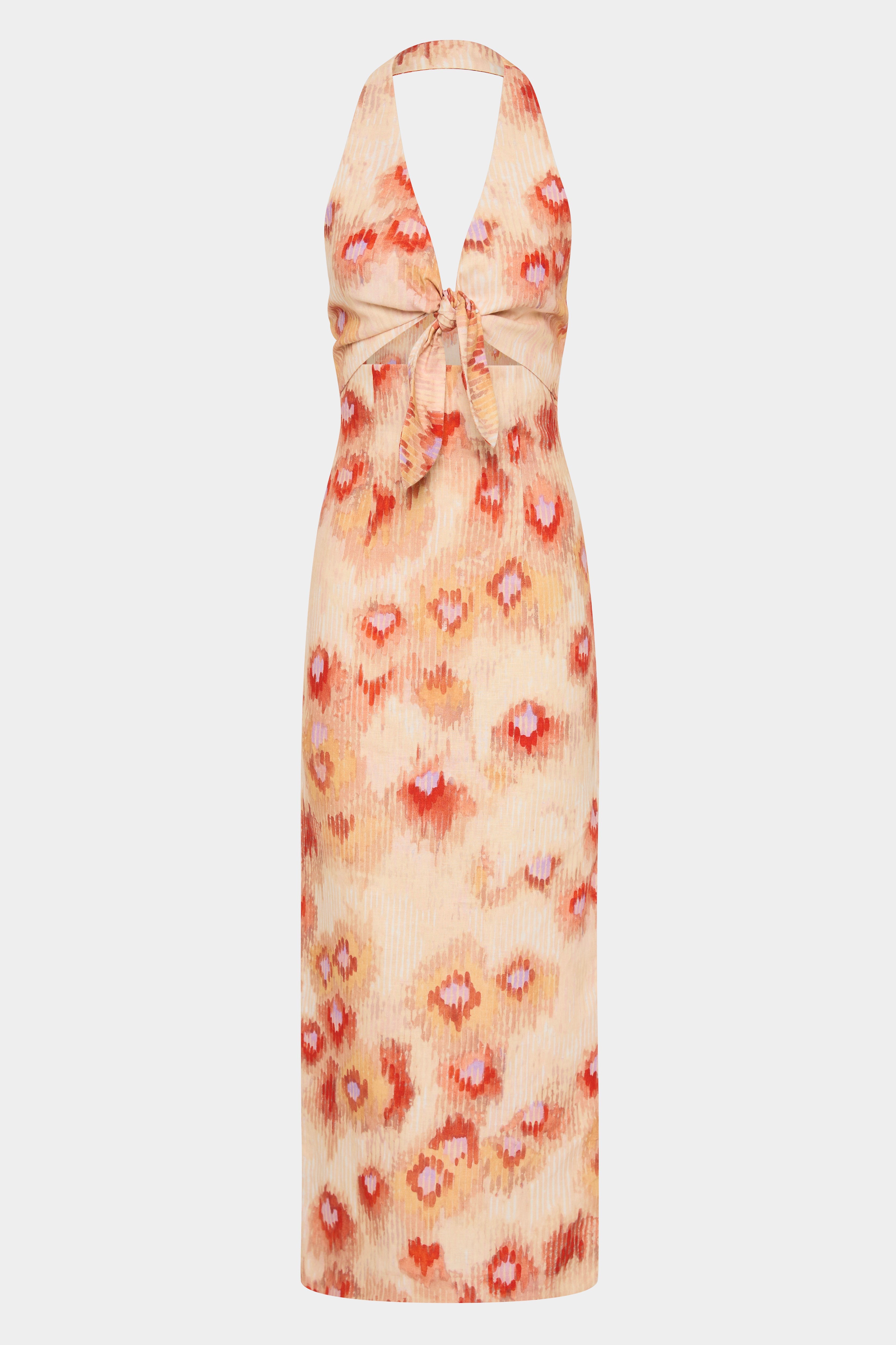 Fiorella Tie Midi Dress