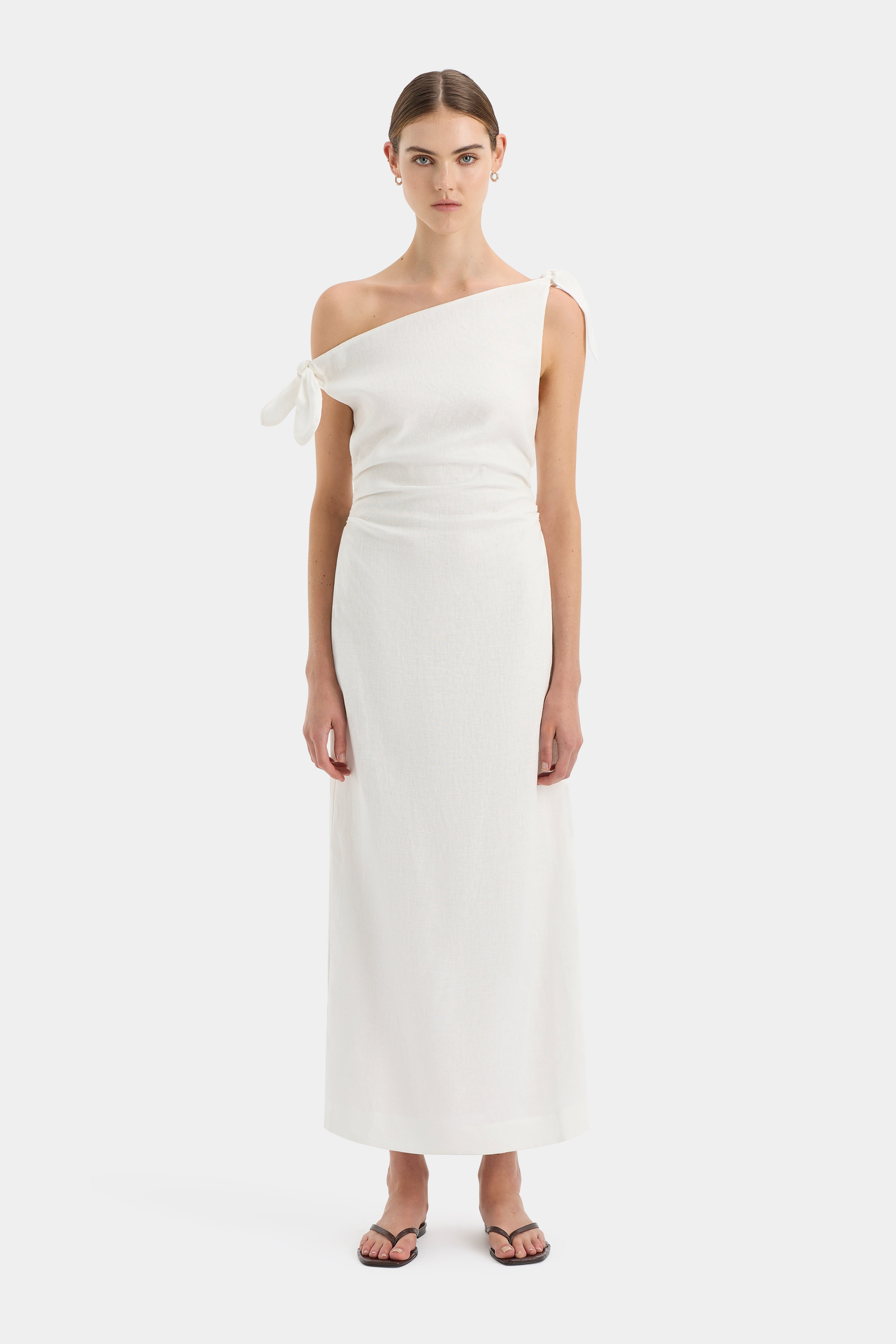 Bettina Off Shoulder Dress | Ivory | SIR.