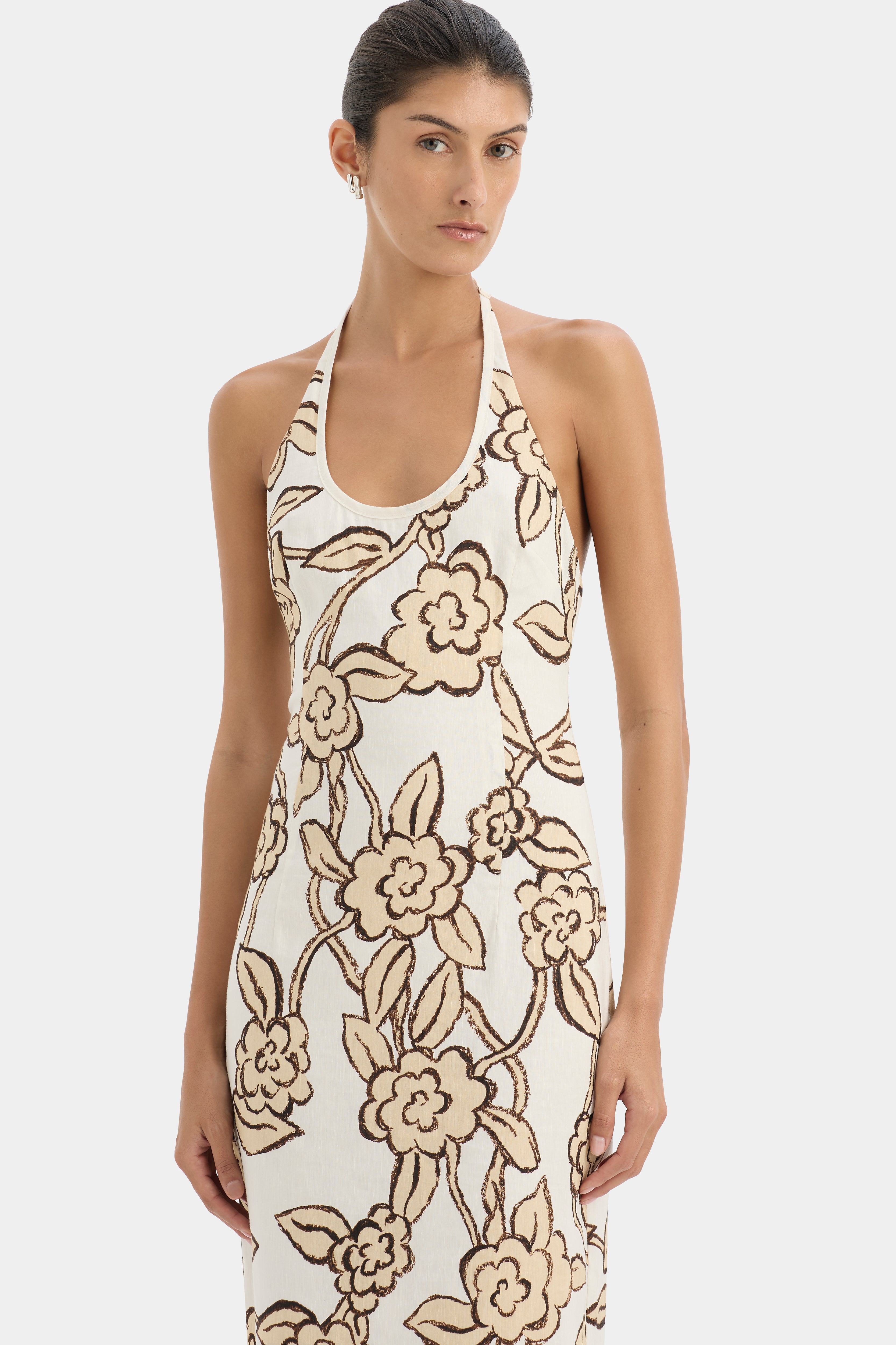 Elodie Halter Midi Dress