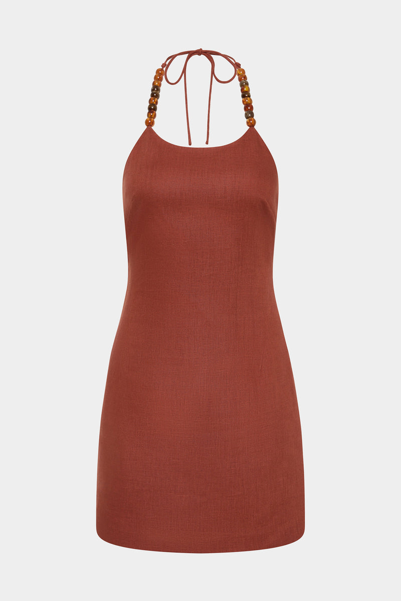 Moretti Halter Mini Dress