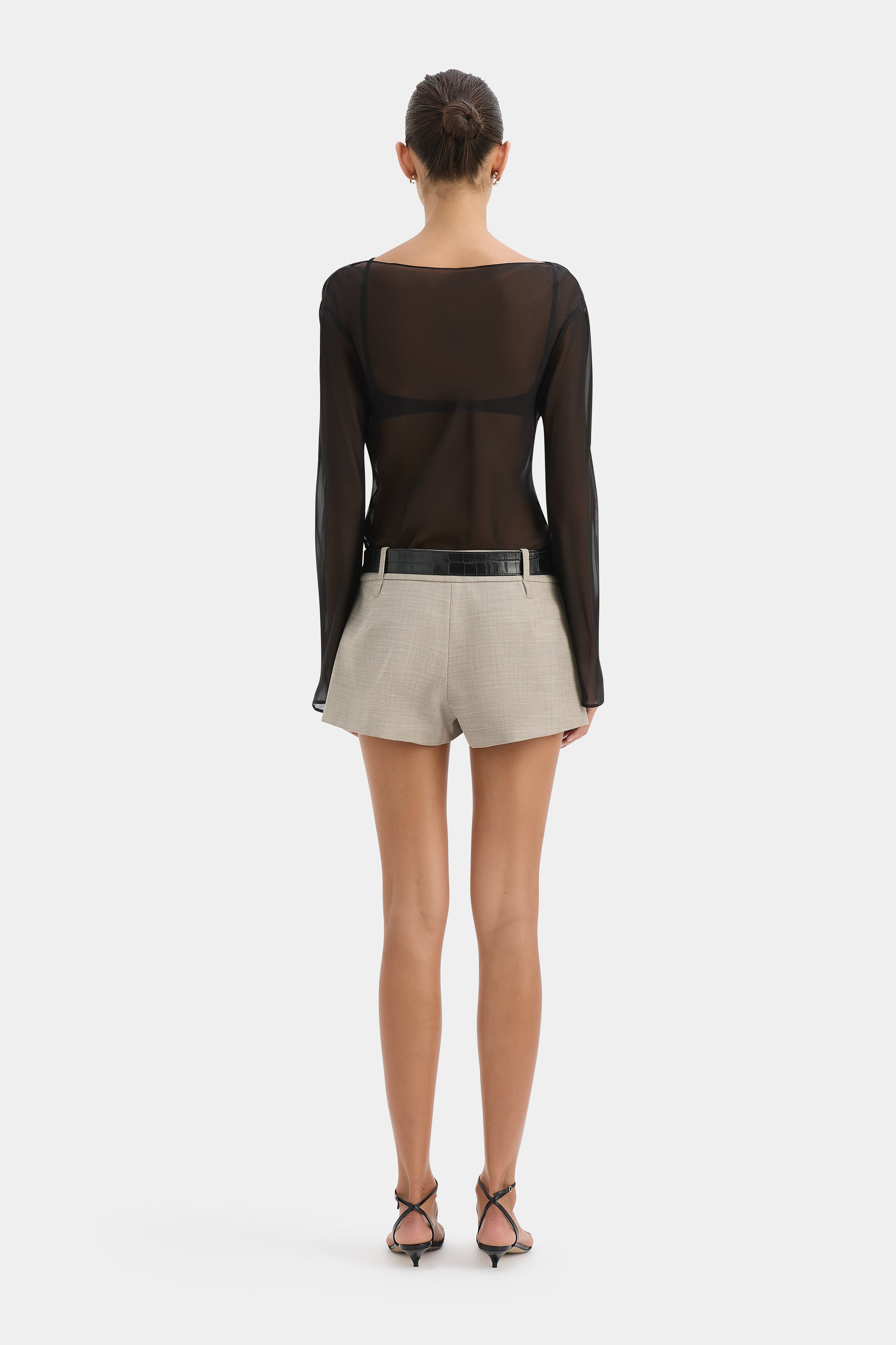 Strobe Long Sleeve Cowl Top