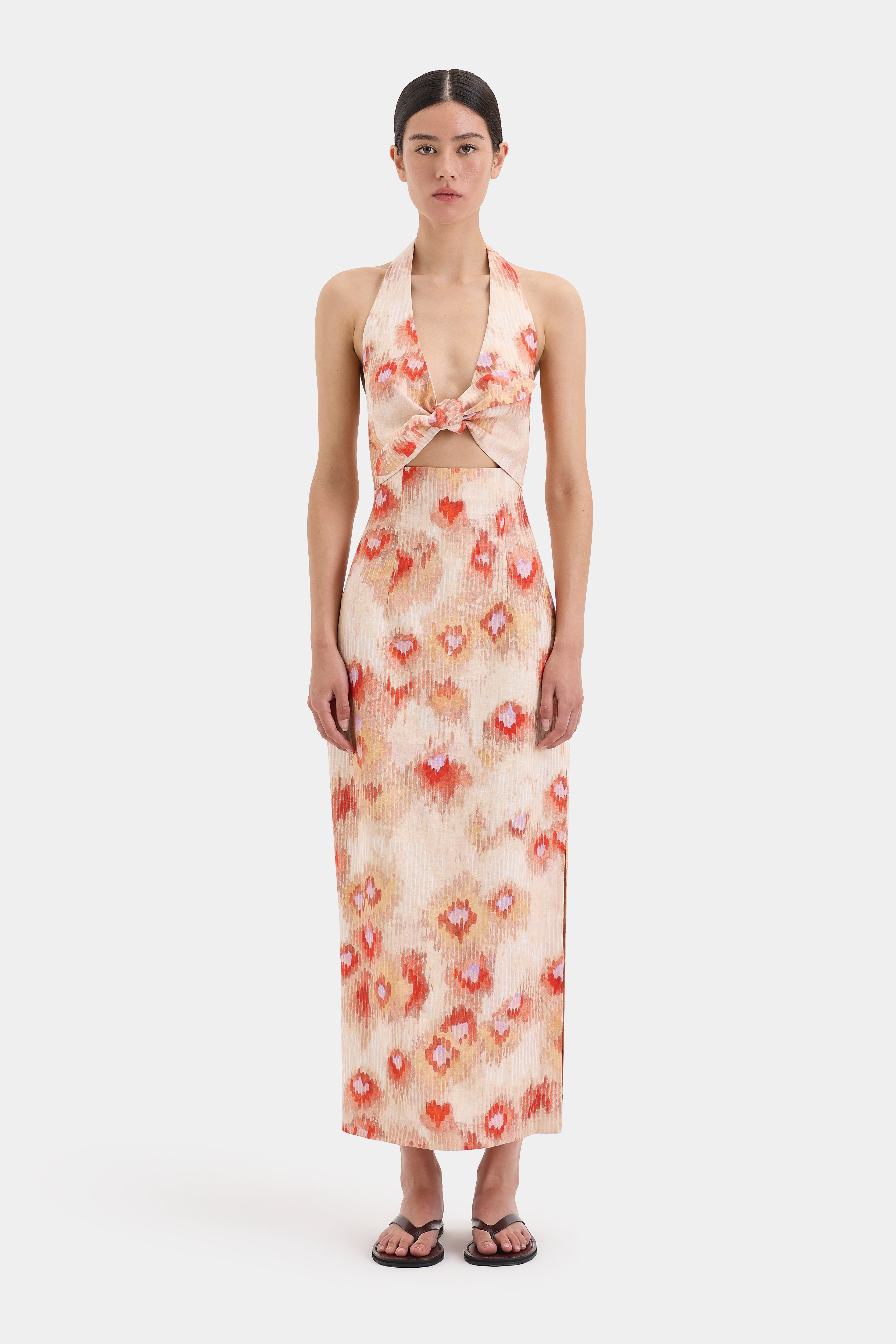 Fiorella Tie Midi Dress