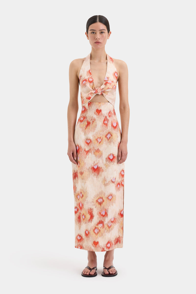 Fiorella Tie Midi Dress