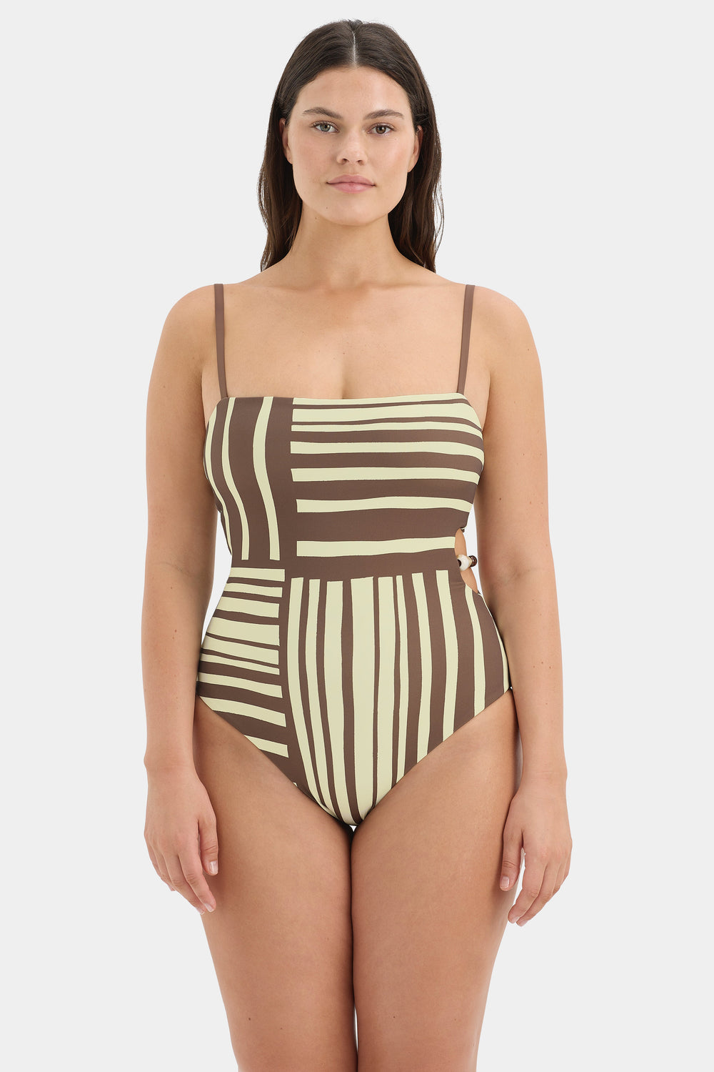 Linocut Beaded One Piece