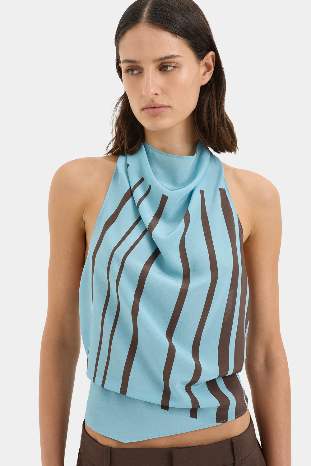 Rioja Halter Scarf Top