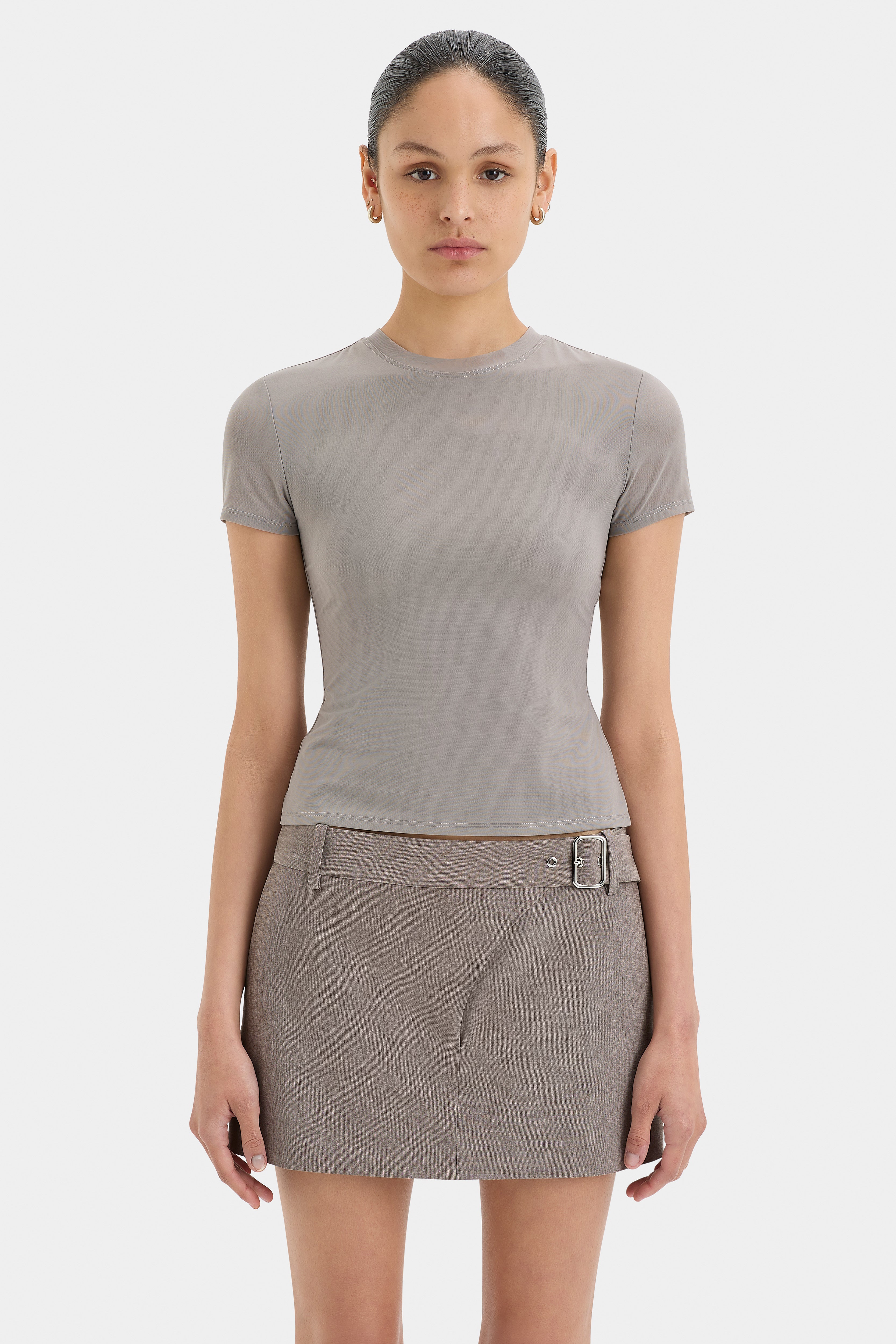 Leonardo Belted Mini Skirt