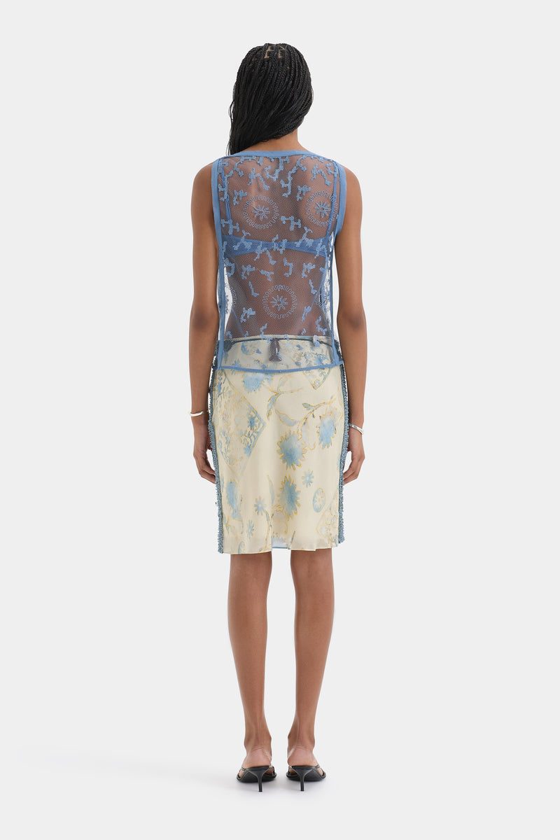 Cecile Ruffle Midi Skirt