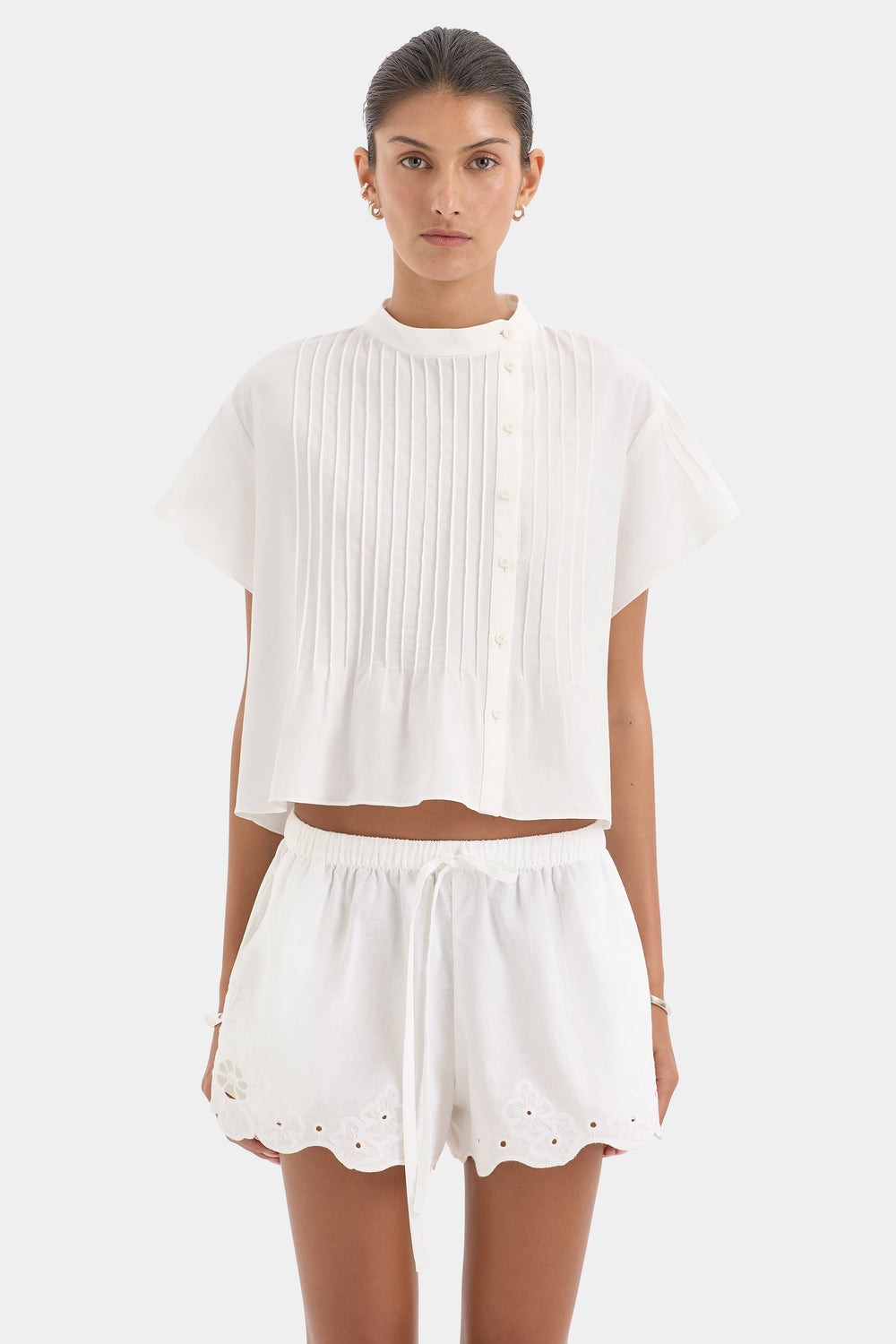 Beatrice Pintuck Top
