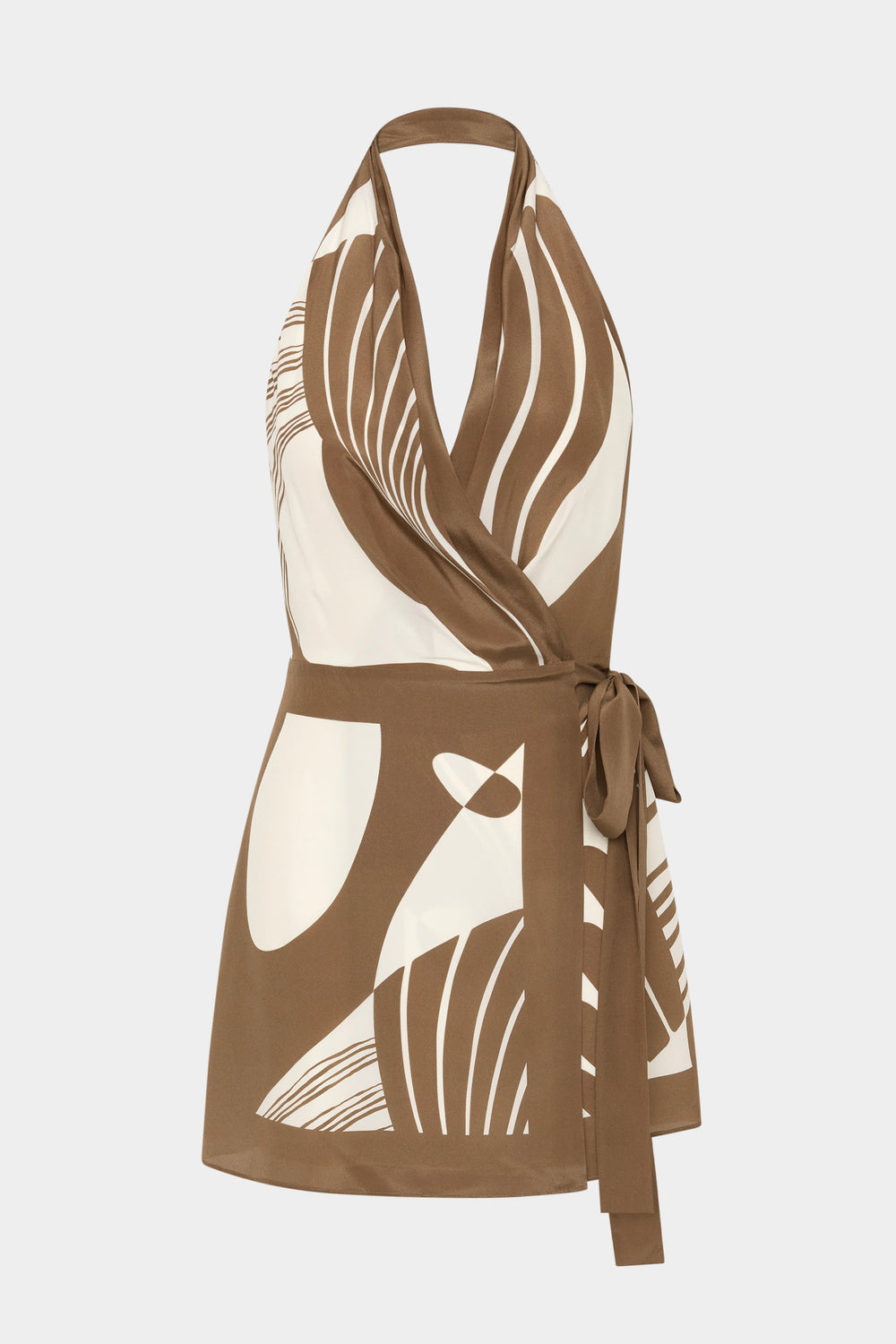 Almara Wrap Halter Mini Dress