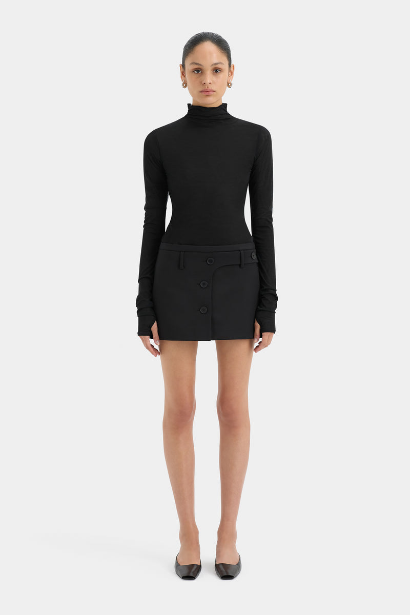 Sandrine Button Mini Skirt