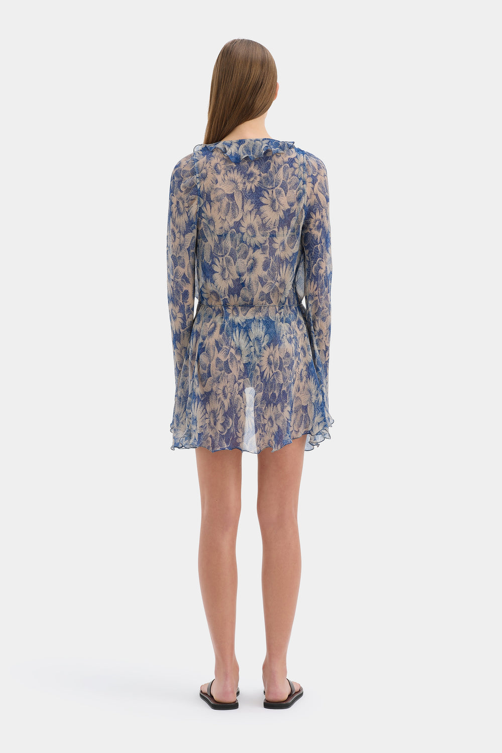 Lilia Ruffle Long Sleeve Mini Dress