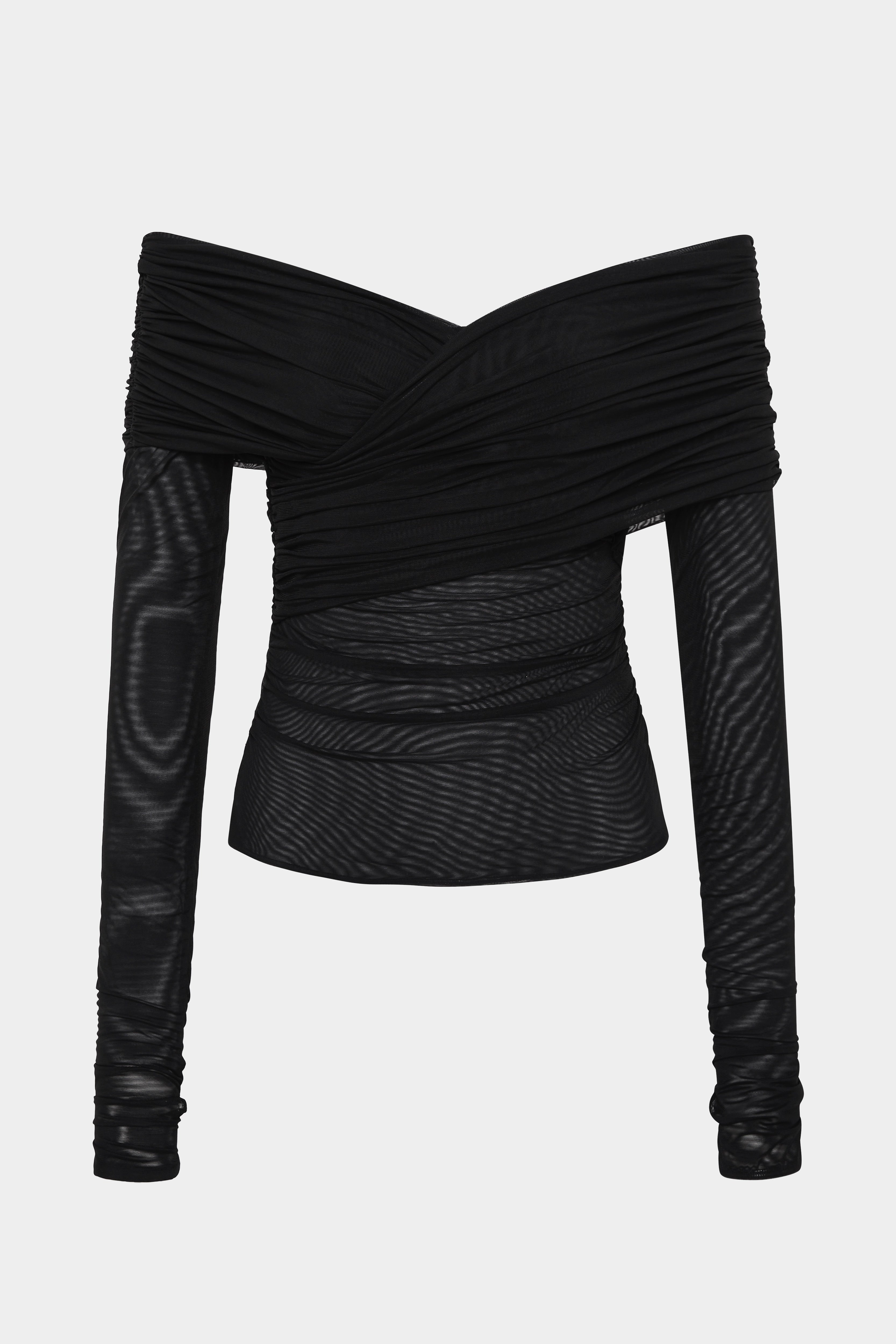 Jacques Gathered Long Sleeve Top