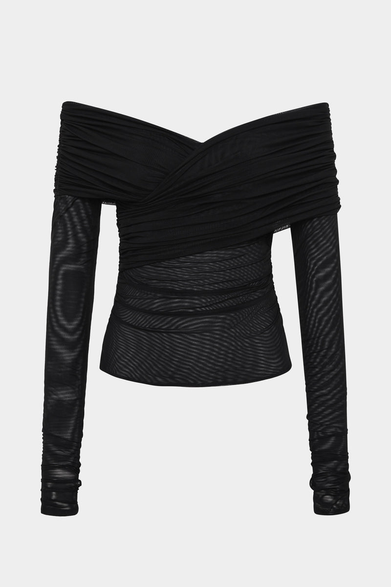 Jacques Gathered Long Sleeve Top