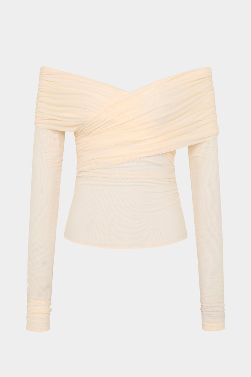 Jacques Gathered Long Sleeve Top