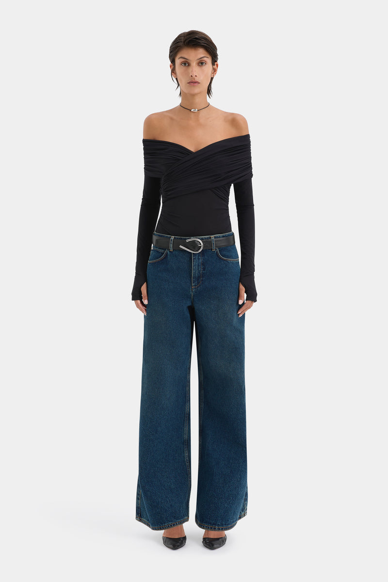 Jacques Gathered Long Sleeve Top