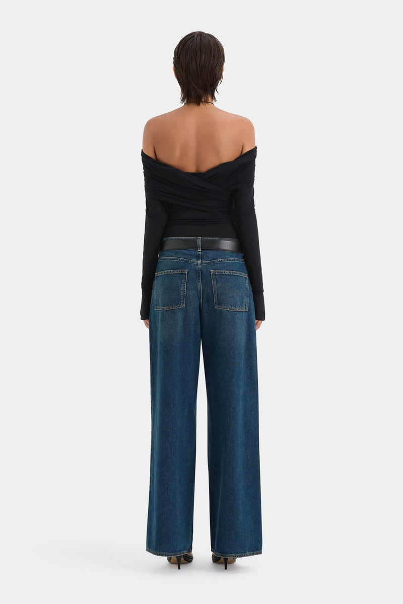 Jacques Gathered Long Sleeve Top