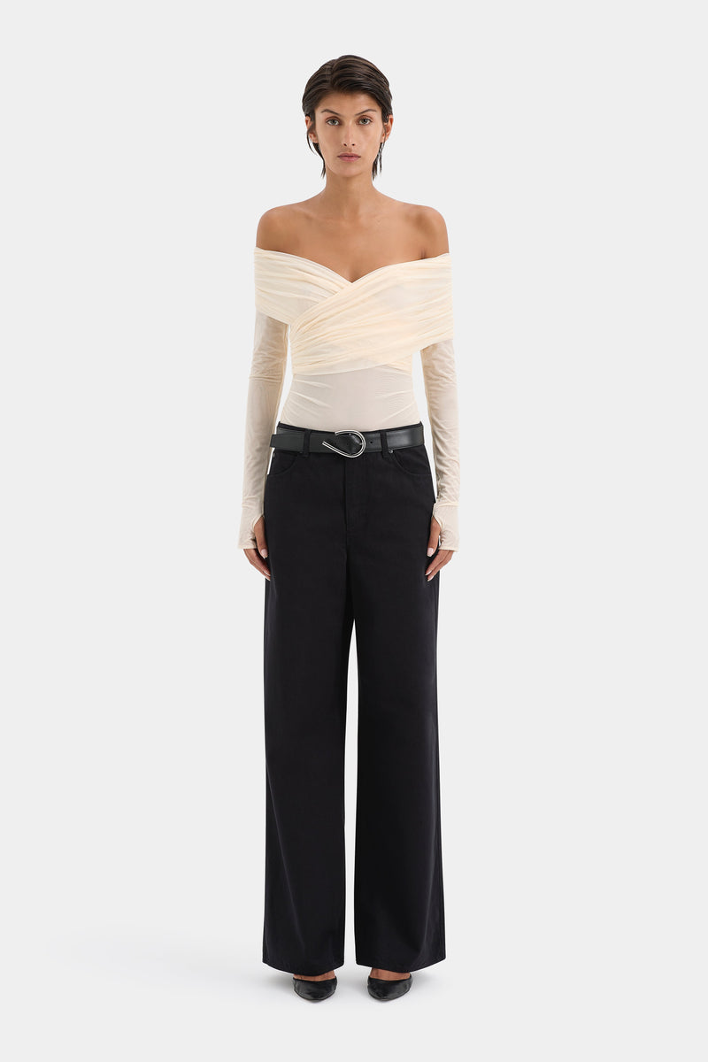 Jacques Gathered Long Sleeve Top