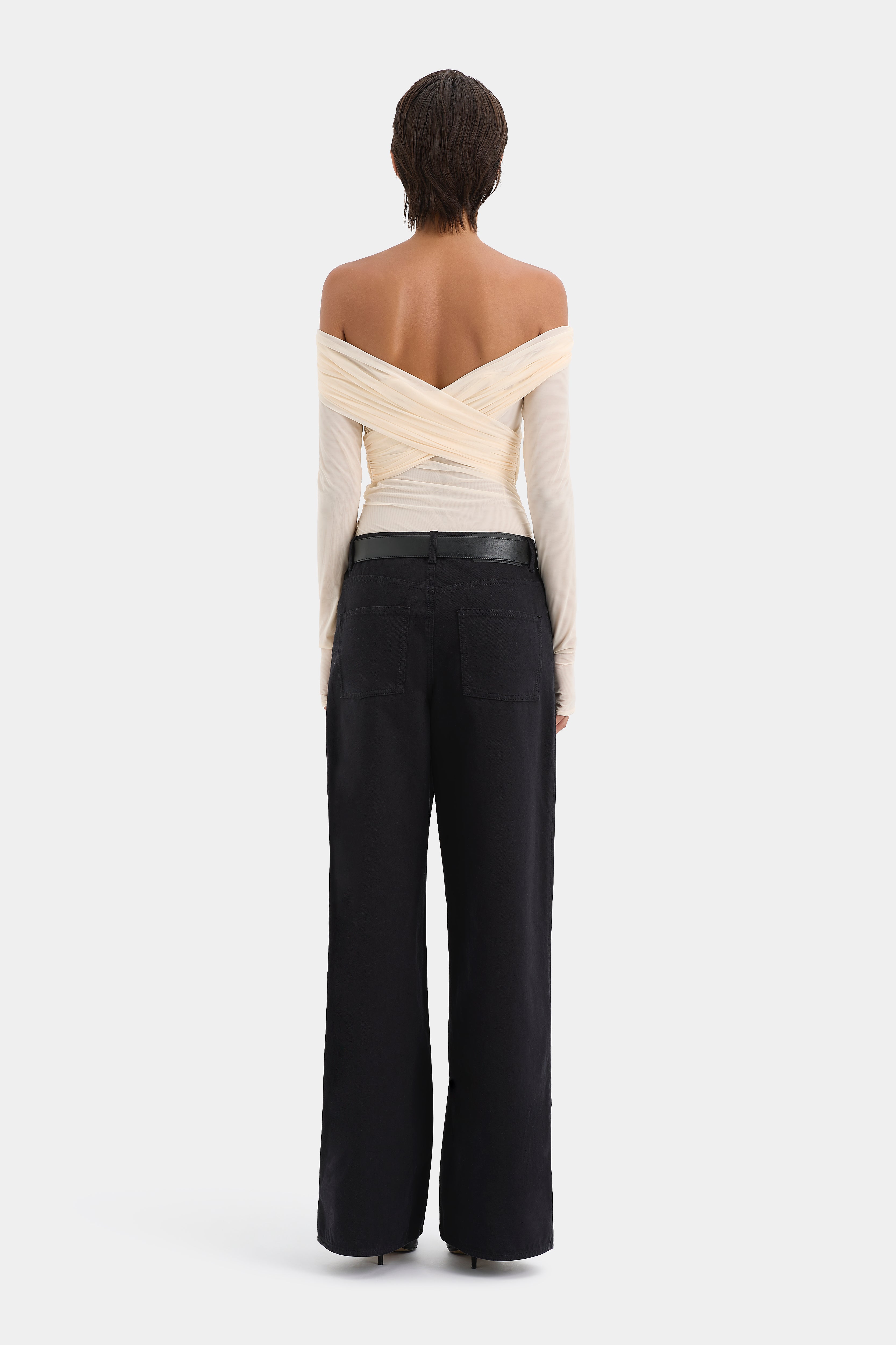 Jacques Gathered Long Sleeve Top