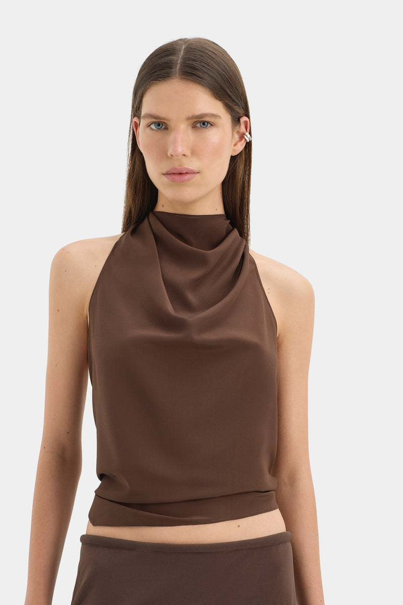 Rioja Halter Scarf Top