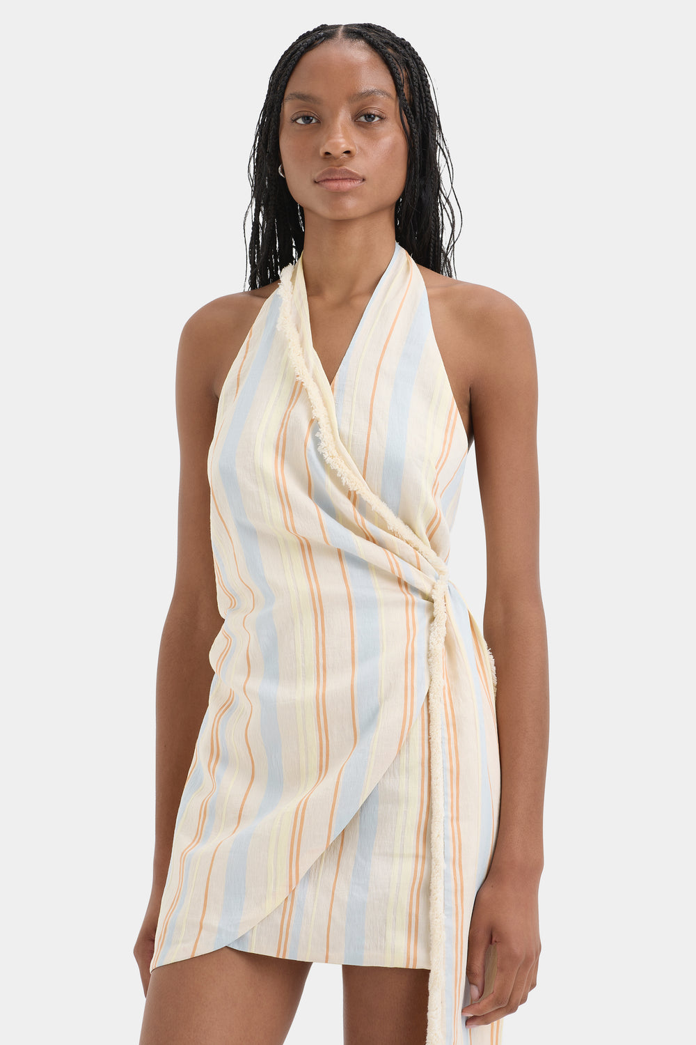 Pernille Wrap Halter Mini Dress