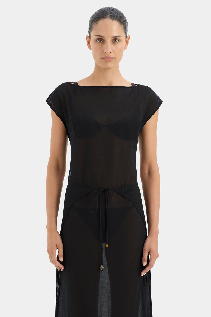 Blair Beaded Overlap Dress