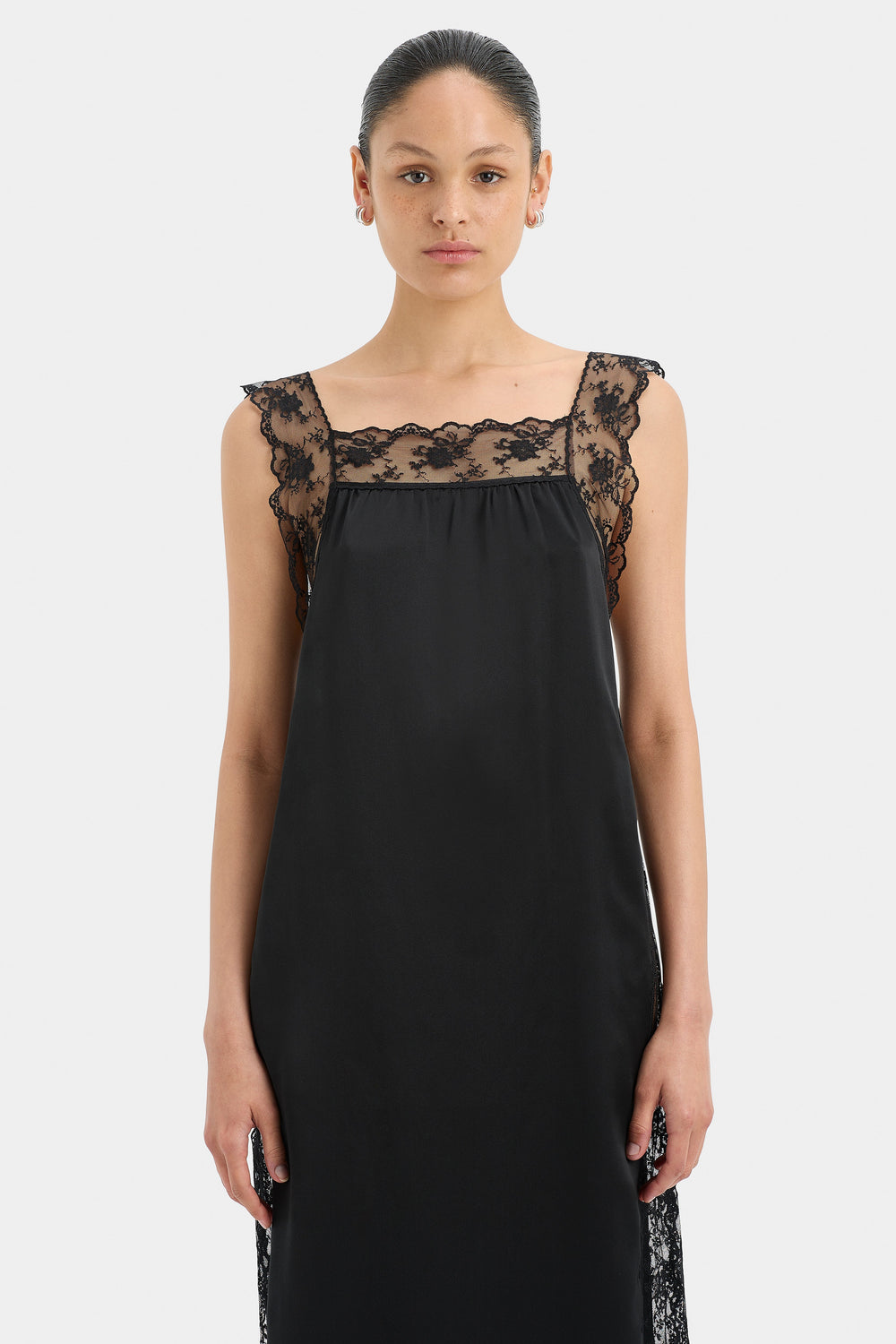 Aries Square Neck Lace Slip