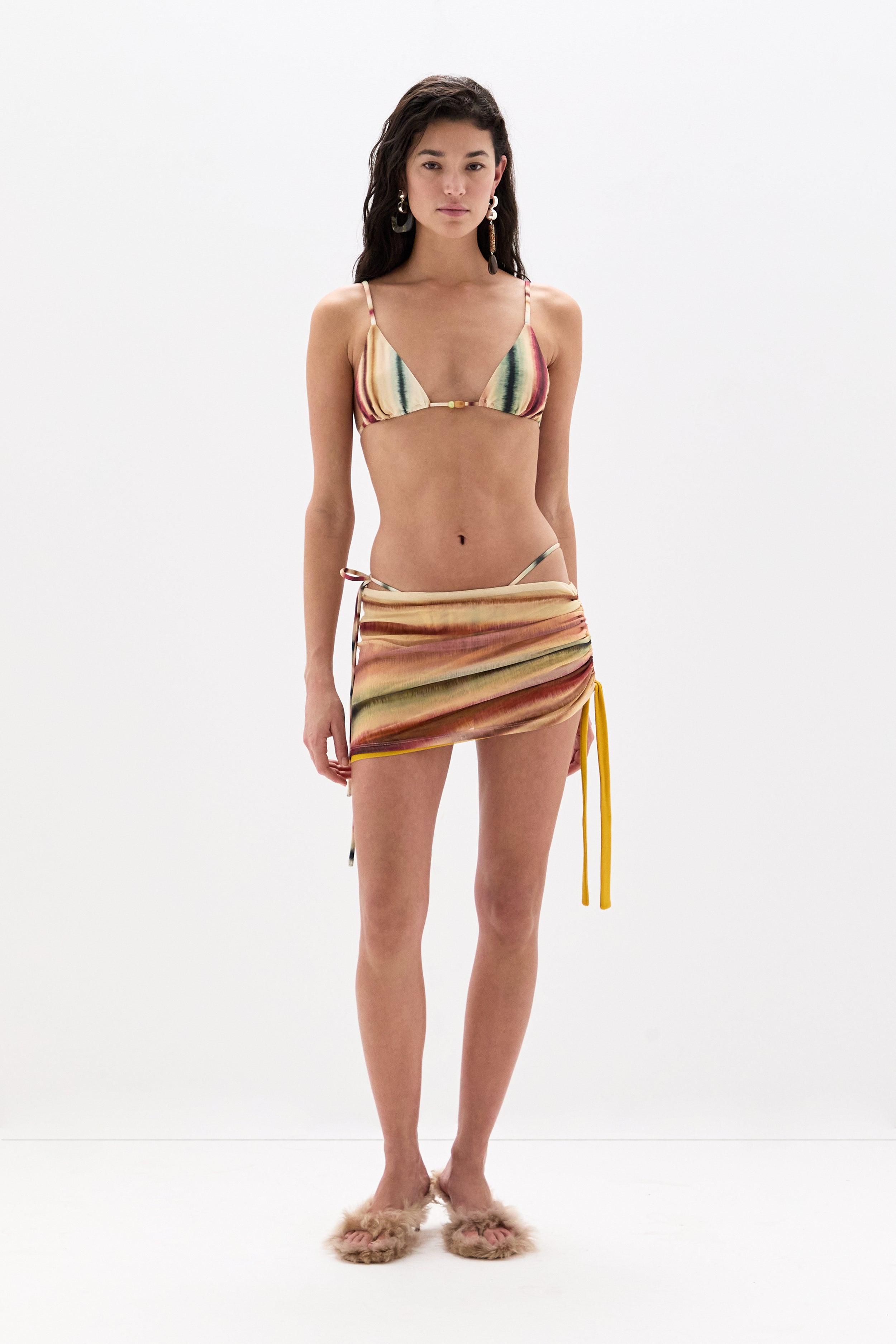 Riley Beaded String Triangle Top