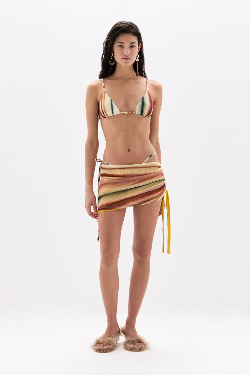 Riley Beaded String Triangle Top