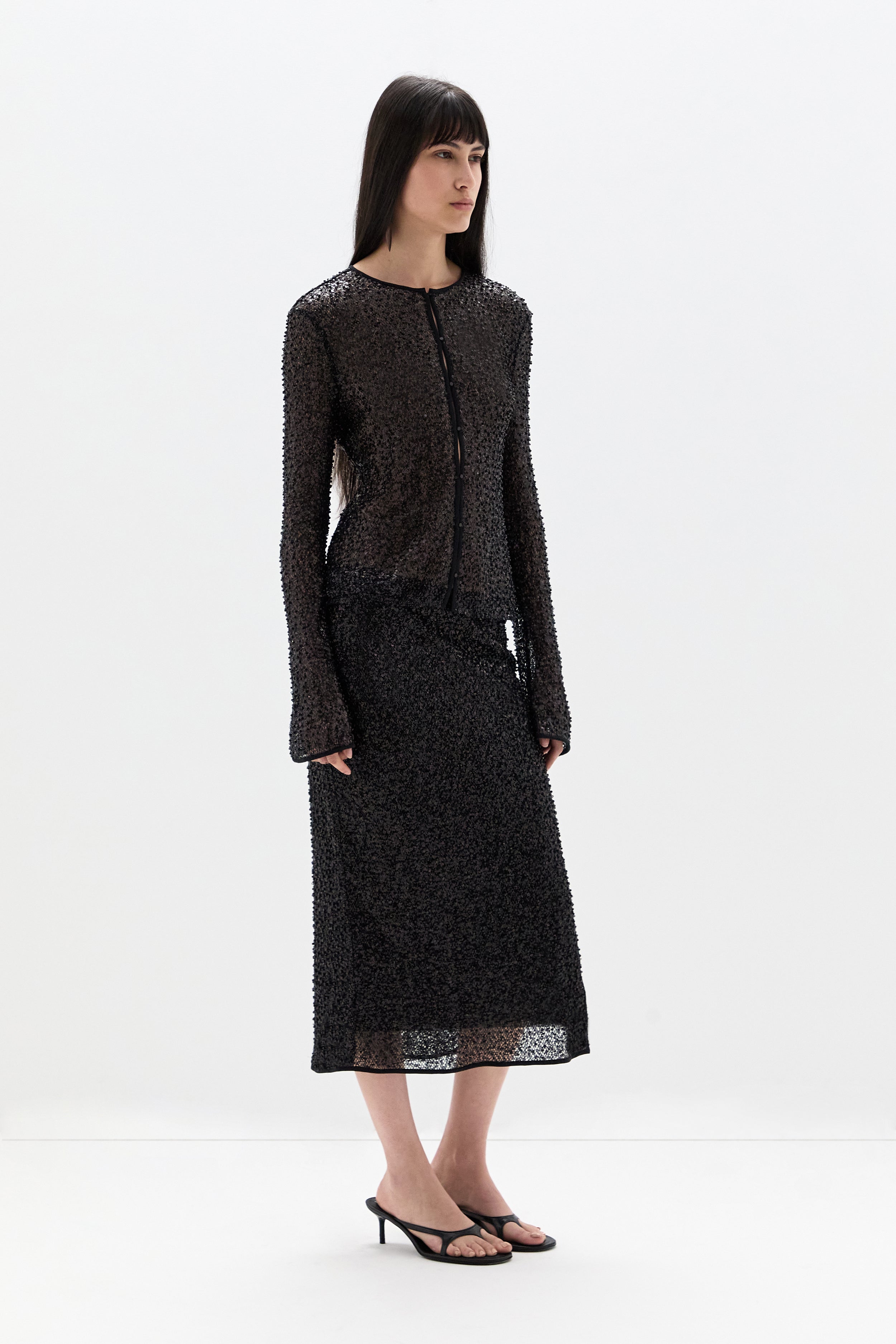 Cassia Sequin Midi Skirt