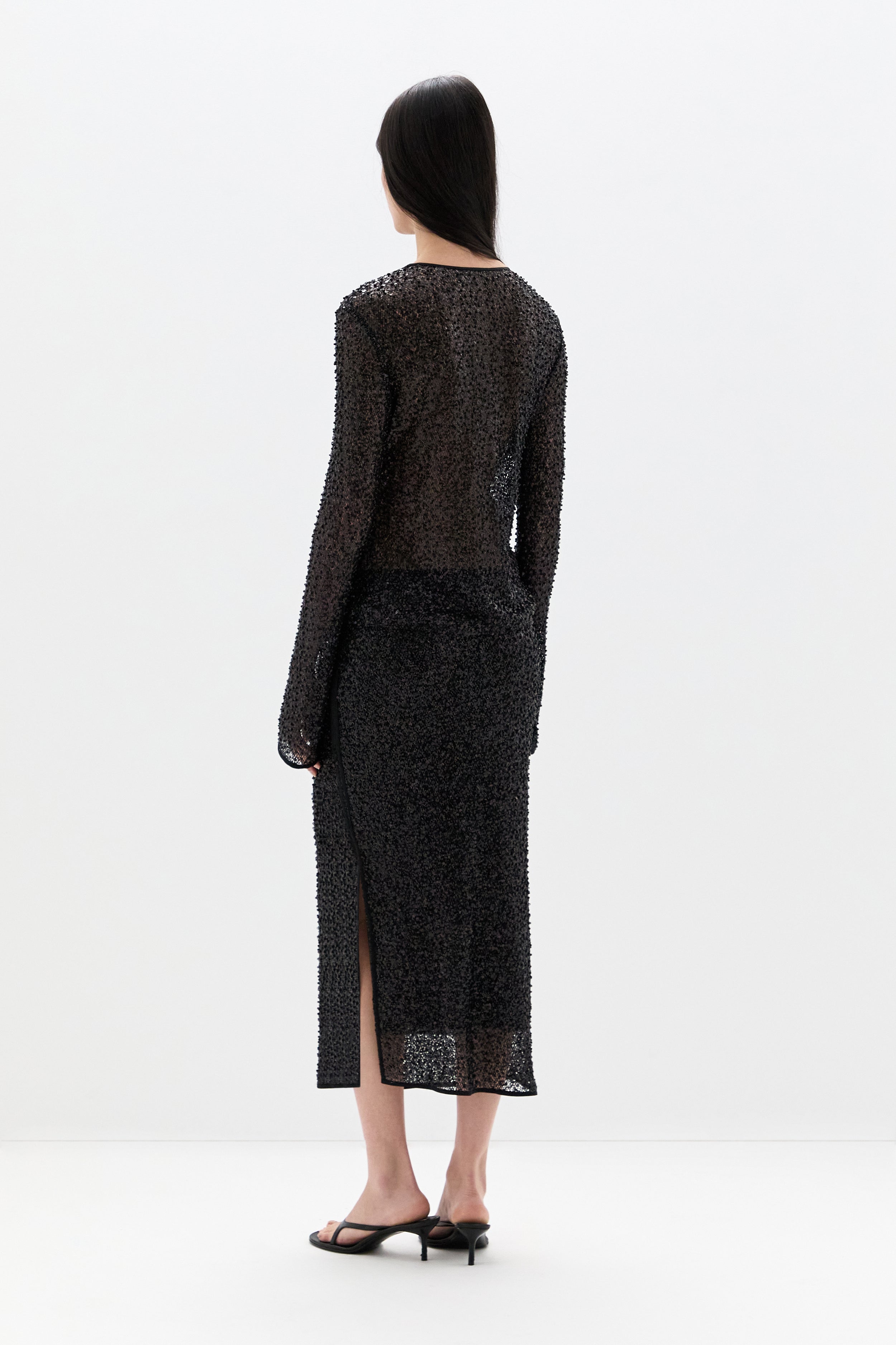 Cassia Sequin Midi Skirt