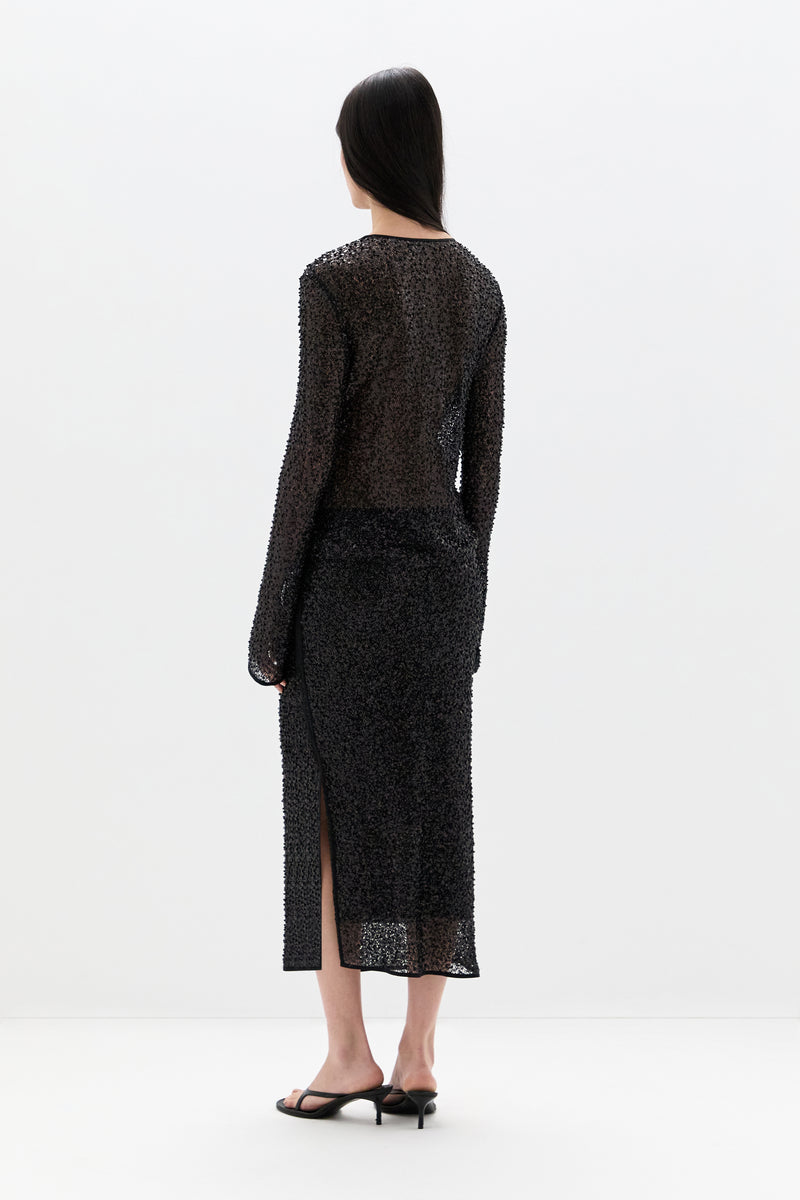 Cassia Sequin Midi Skirt
