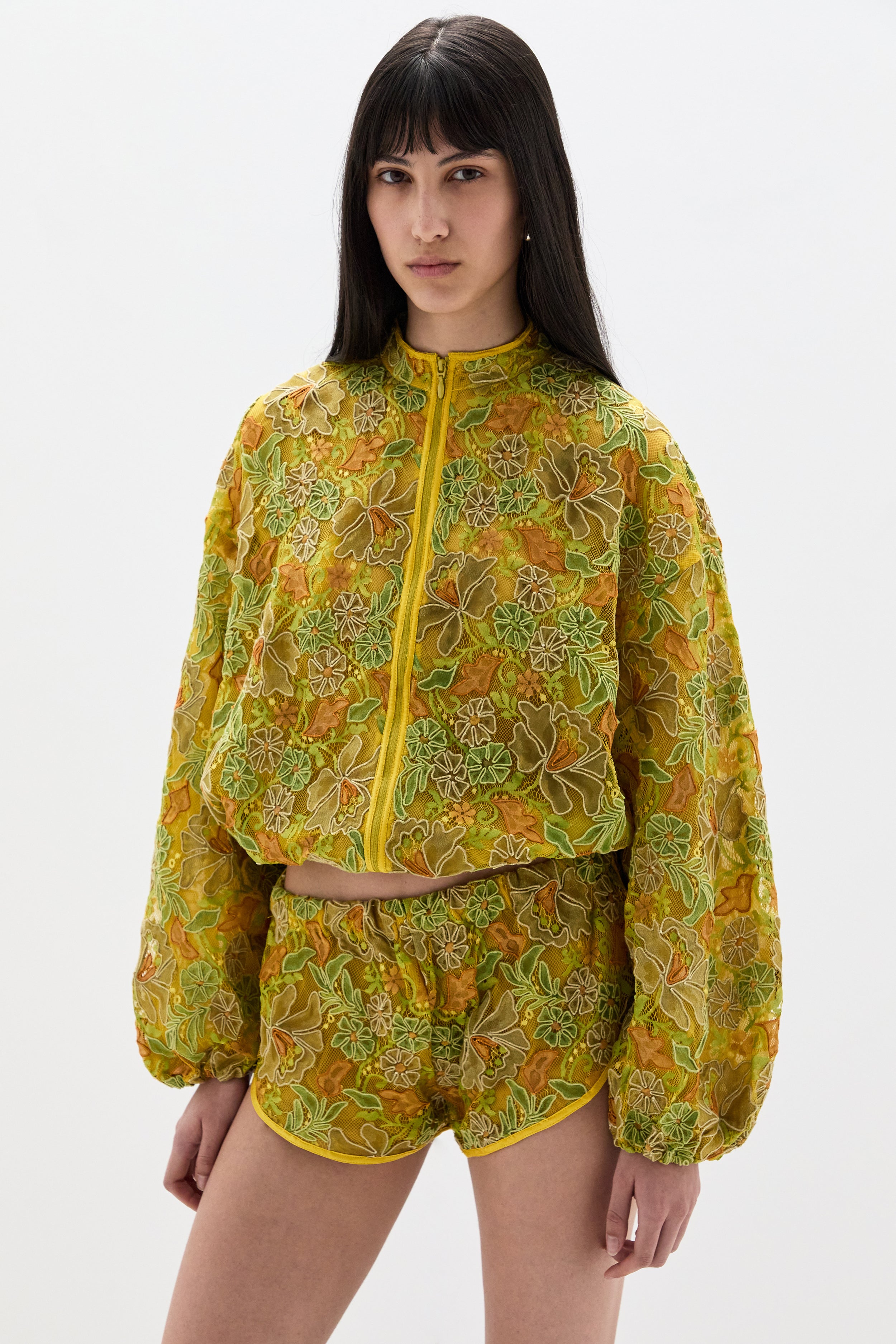 Lillie Lace Bomber Jacket