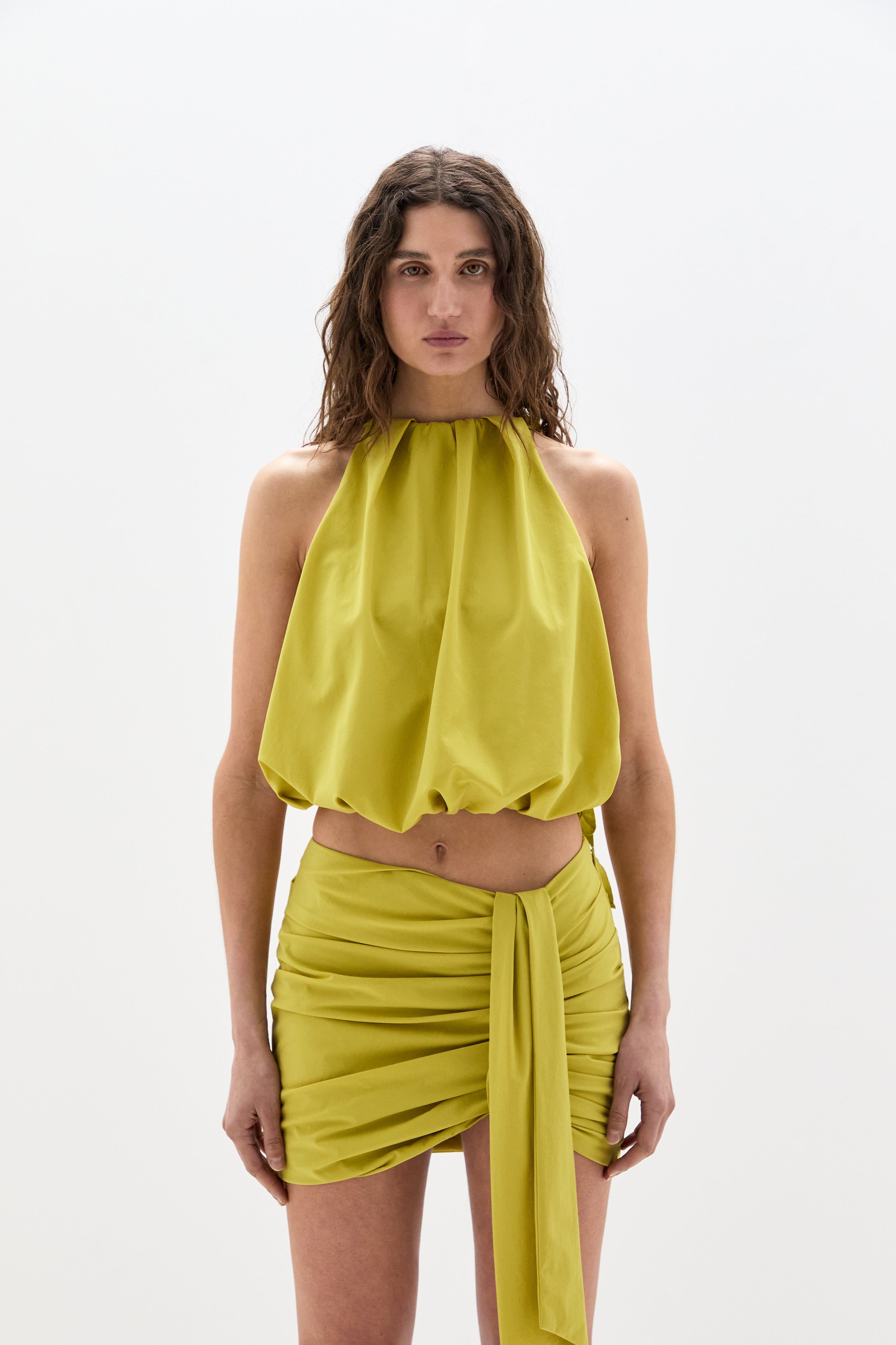 Arla Gathered Mini Skirt