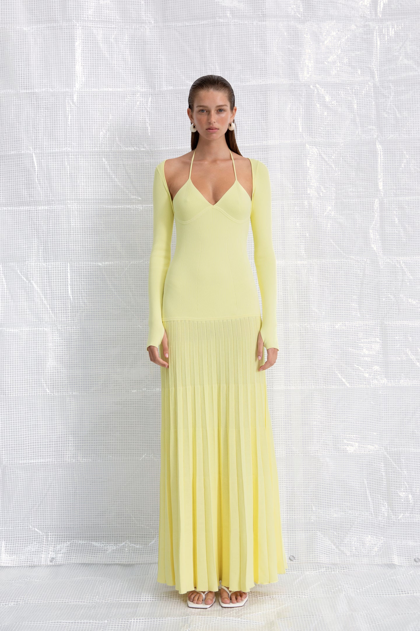 SIR the label Juniper Contoured Dress LEMON