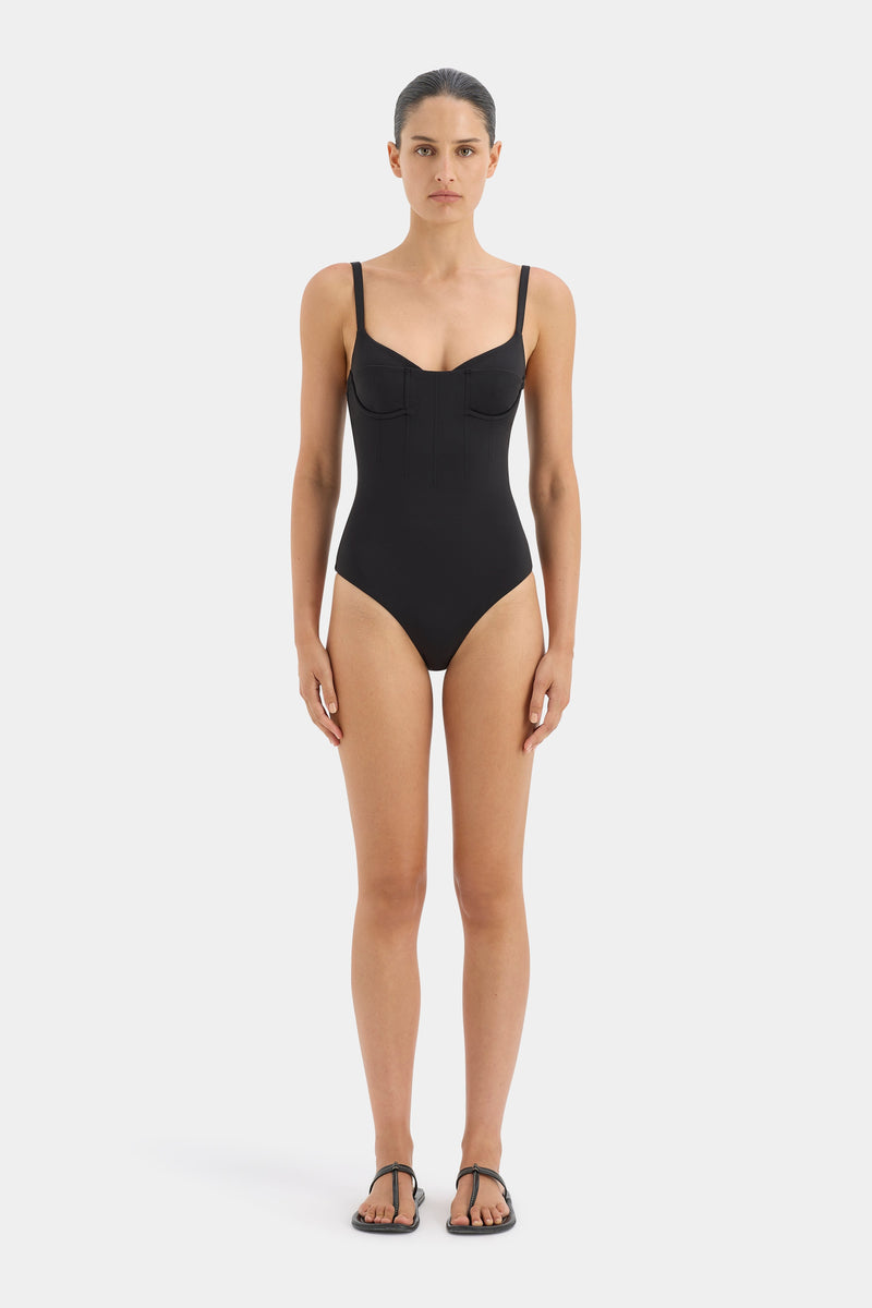 Renata Keyhole One Piece Black SIR