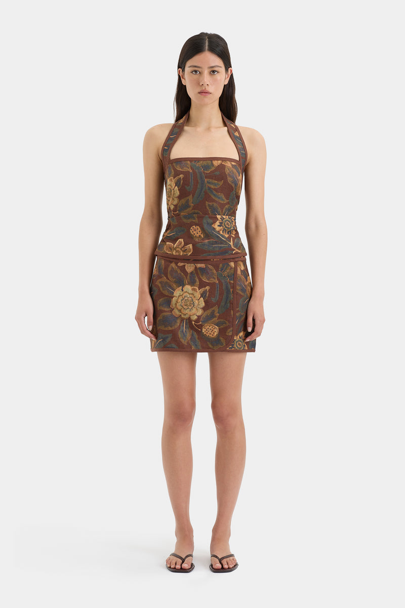 SIR the label Jerry Halter Bodice TAPESTRY