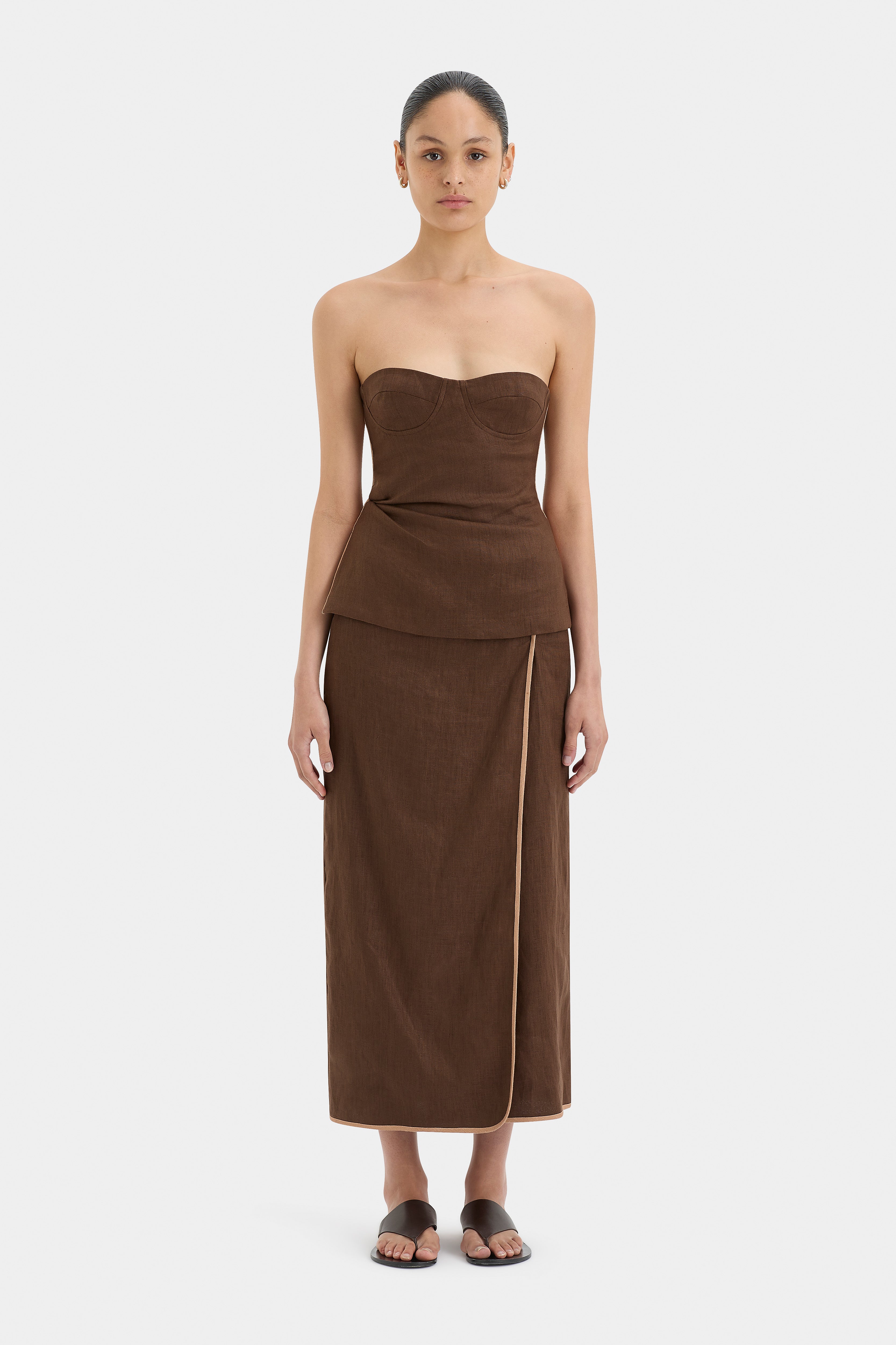 Affogato Twist Midi Skirt