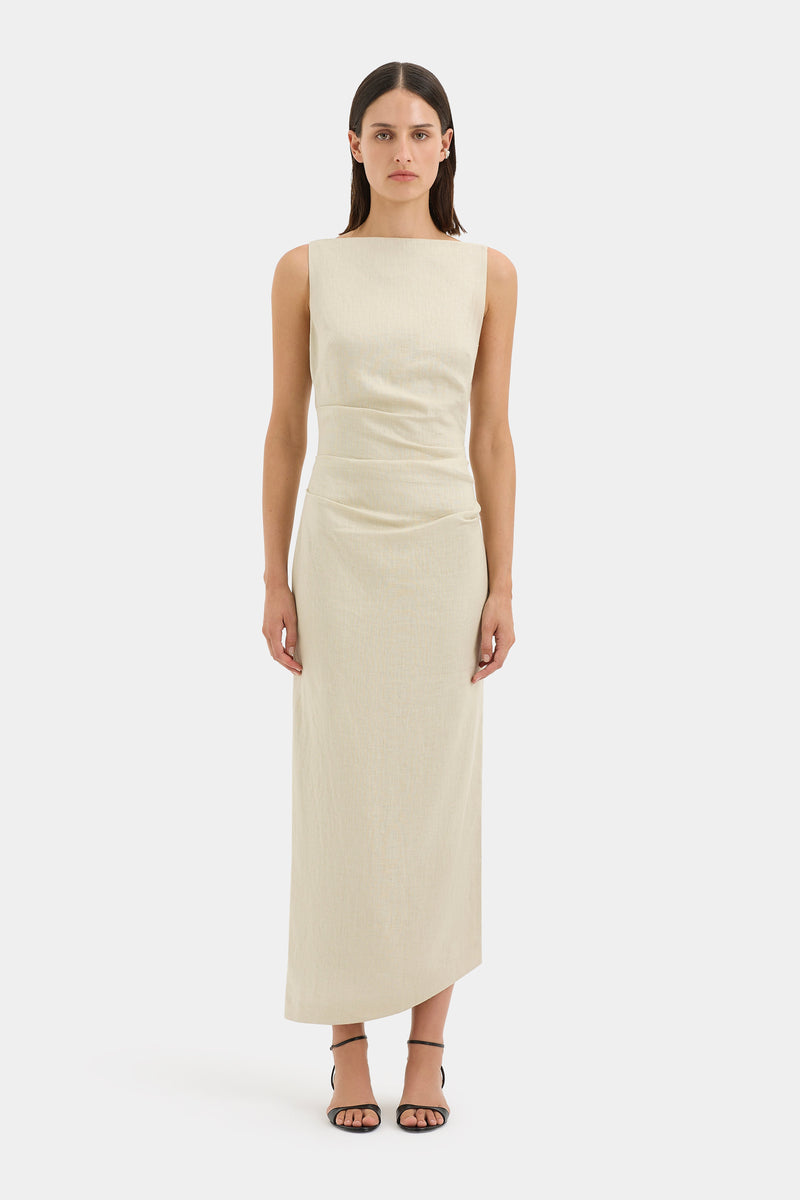 Raquel Midi Dress | Wheat | SIR.