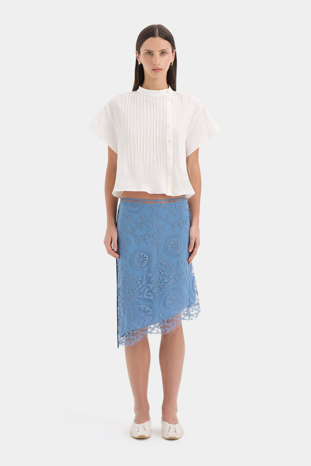 Beatrice Pintuck Top