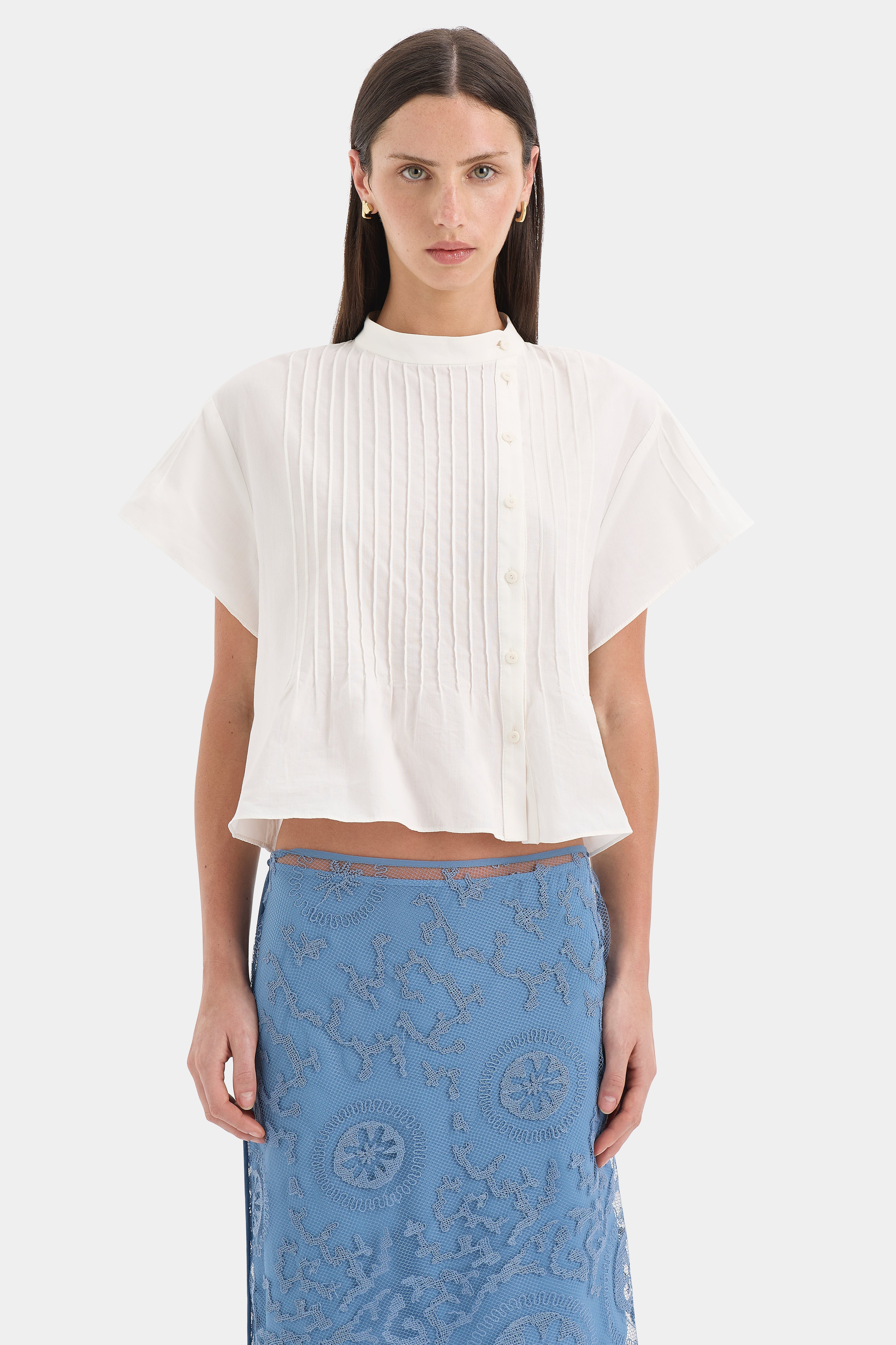 Beatrice Pintuck Top