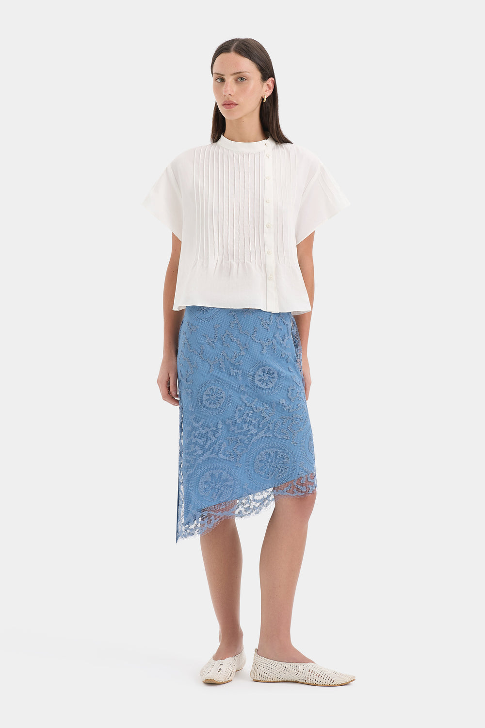 Beatrice Pintuck Top